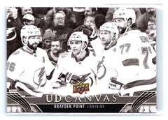 2023-24 Upper Deck Series 1 UD Canvas Black & White Brayden Point #C72